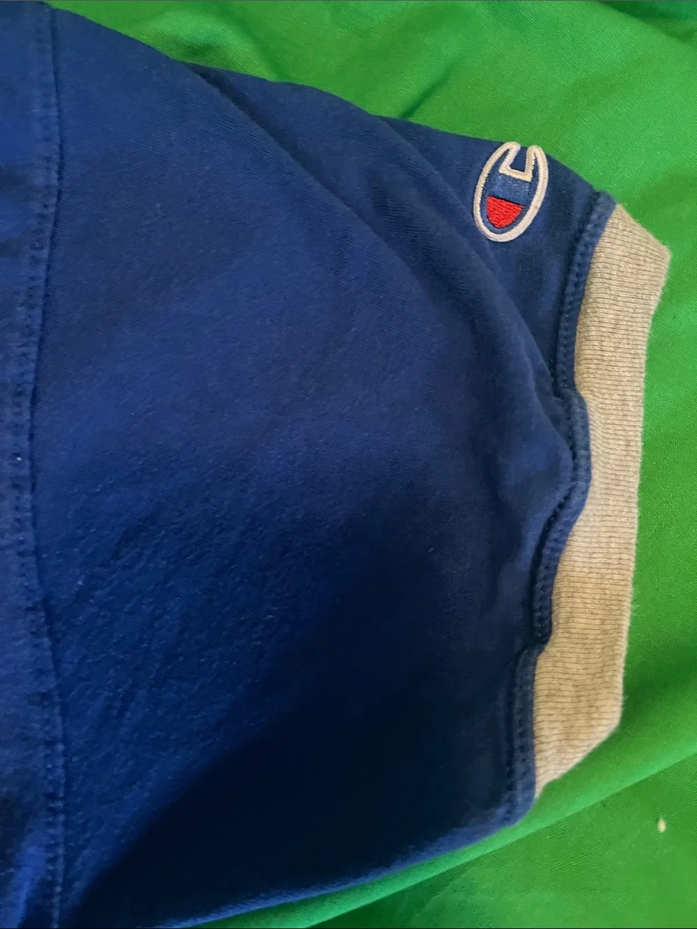 Champion Navy Short-Sleeve Ringer Tee with White Trim - Picture 3 of 7